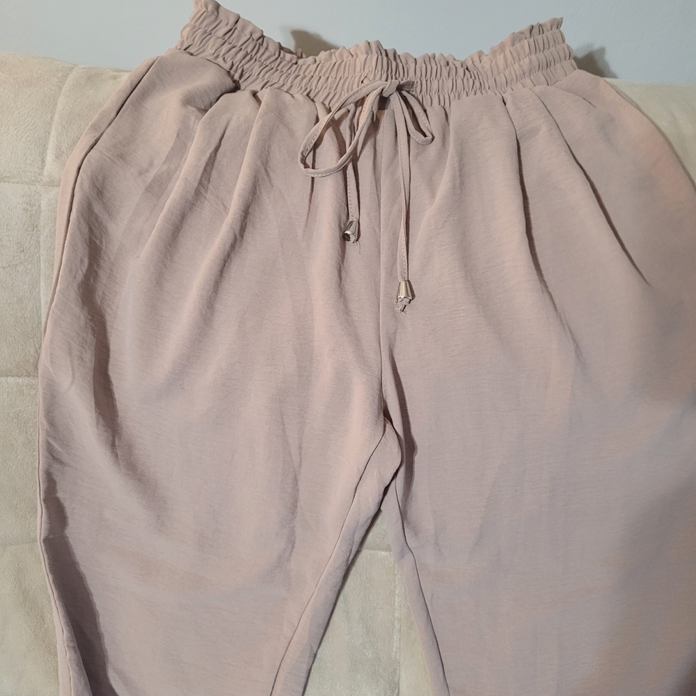 SHEIN Light Tan Drawstring Joggers